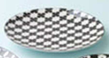 Museo Mundo Black and White Dinner Plate