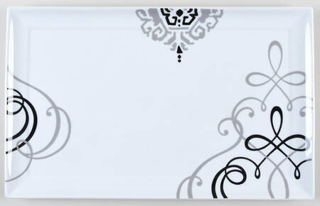 Black and Grey 15" Rectangular Serving Platter