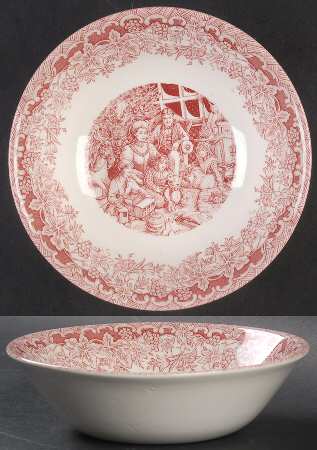 Victorian Christmas Red Coupe Cereal Bowl