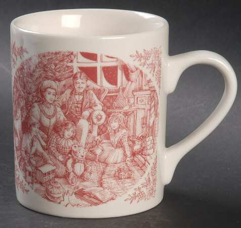 Victorian Christmas Red Mug