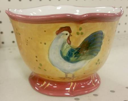 Patchwork Rooster Individual Ice Cream Dish
