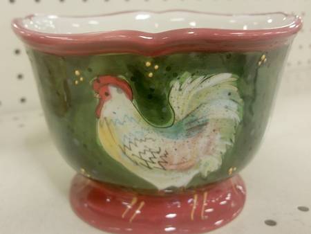 Patchwork Rooster Individual Ice Cream Dish