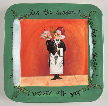 Tis the Season Square Salad Plate