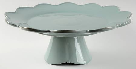Meridian Blue 14" Diameter Pedestal Cake Stand