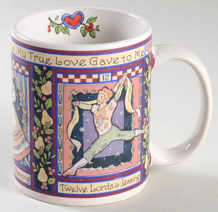 12 Days of Christmas (Fruit and Checks) Mug