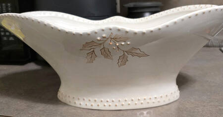 Winter Holly Centerpiece/Console Bowl