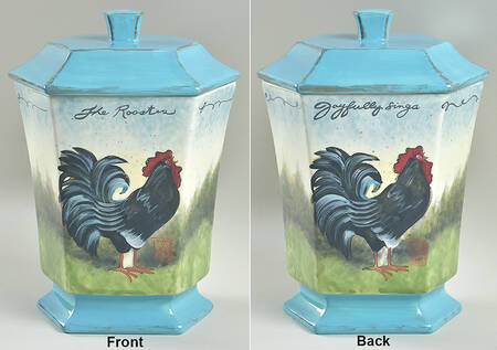 Rooster, The Large Canister & Lid