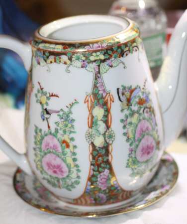 Rose Medallion (No People) Mini Coffee Pot No Lid
