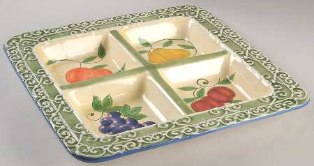 CIC66 Divided 4-Part Square Platter