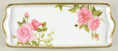 Rose Buffet Gold 15" Rectangular Tray