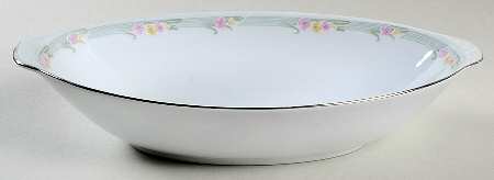 Emerald (Platinum Trim) 11" Oval Vegetable Bowl