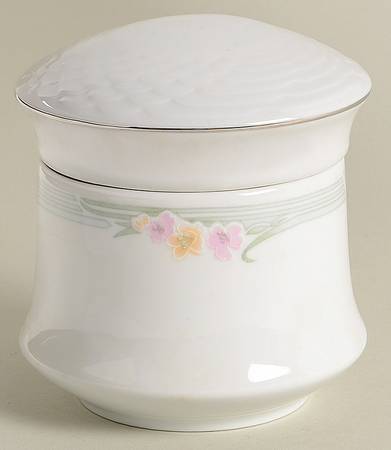 Emerald (Platinum Trim) Sugar Bowl & Lid