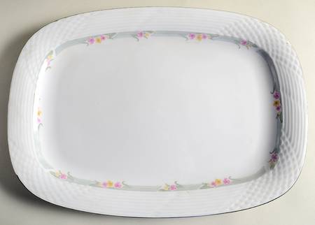 Emerald (Platinum Trim) 14" Oval Serving Platter