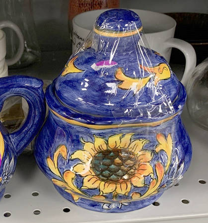 Tuscan Sunflower Sugar Bowl & Lid