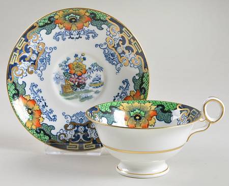 3754 Footed Cup & Saucer Set