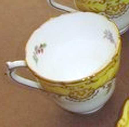 Sandringham Yellow Footed Demitasse Cup & Saucer Set