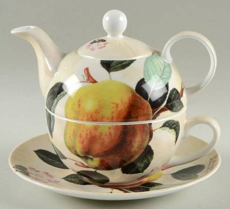 Hookers Fruit Individual Teapot & Lid with Cup & Saucer