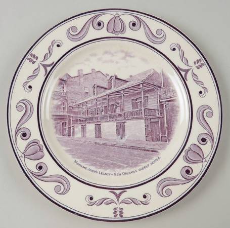 Scenes of Old New Orleans Mulberry Dinner Plate