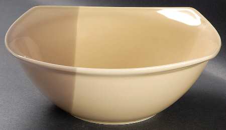 Colortones Cream and Mocha 8" Round Vegetable Bowl
