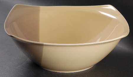 Colortones Cream and Mocha 9" Round Vegetable Bowl