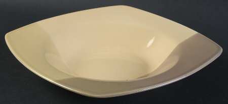 Colortones Cream and Mocha Rim Soup Bowl