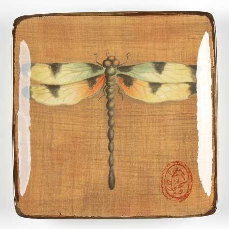 Golden Orchids Canape Plate