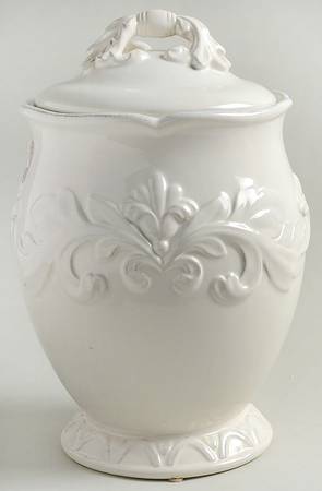 Firenze Ivory Large Canister & Lid