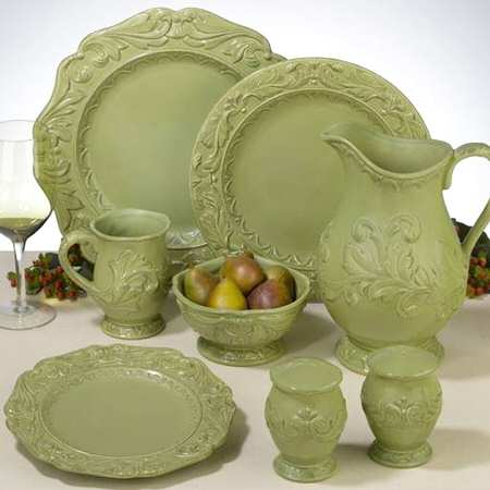 Firenze Green Dinner Plate