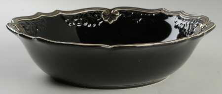 Regency Black 12" Round Vegetable Bowl