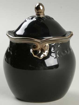 Regency Black Sugar Bowl & Lid