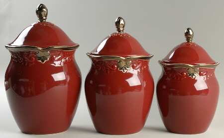 Regency Red (3 Piece) Canister Set (Box Set)