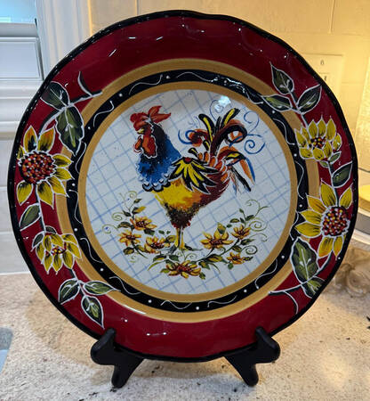 Chanticleer Rooster 12" Chop Plate (Round Platter)