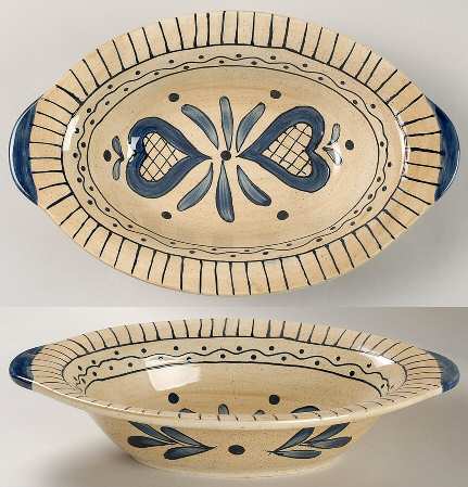 Carolina Trade 12" Oval Vegetable Bowl
