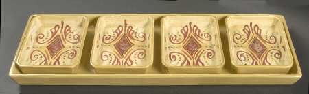 Amalfi Relish Dish with 5-Piece Tray & 4 Inserts
