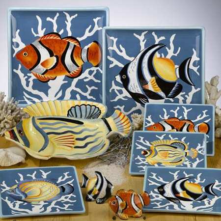 Blue Lagoon 13" Square Serving Platter