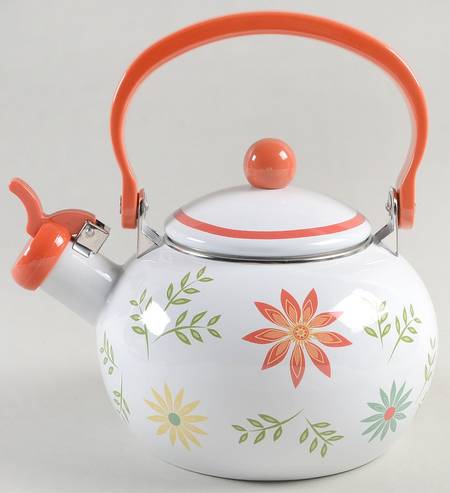 Happy Days (Corelle) Metal Whistler Kettle & Lid