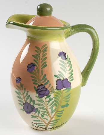 Herb Garden Oil Jar/Server & Lid