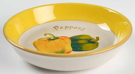 Antique Vegetables 9" Individual Pasta Bowl