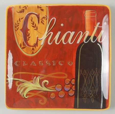 Cucina (Cheese, Wine, Olive Oil) Square Salad Plate