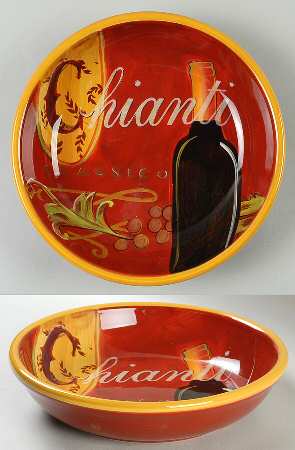 Cucina (Cheese, Wine, Olive Oil) 9" Soup/Pasta Bowl