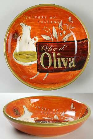 Cucina (Cheese, Wine, Olive Oil) 9" Soup/Pasta Bowl