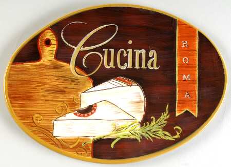 Cucina (Cheese, Wine, Olive Oil) Flat Cake Plate/Cheese Plate