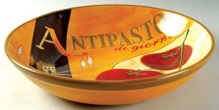 Cucina (Cheese, Wine, Olive Oil) 13" Pasta Serving Bowl