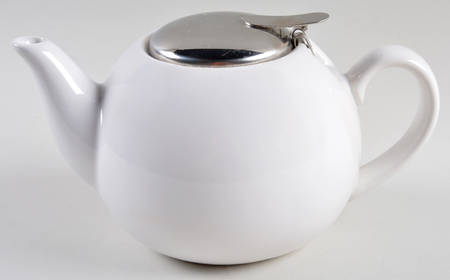 Tea Collection White Teapot & Lid w/Infuser