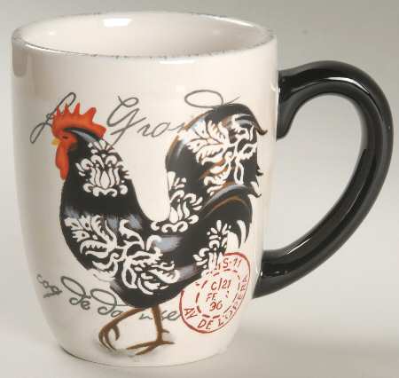 Damask Rooster Mug
