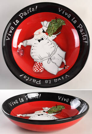 Viva la Pasta 13" Pasta Serving Bowl