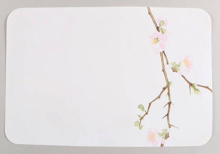 Cherry Blossom (Thin Body, Corelle) Reversible Plastic Foam Place Mat