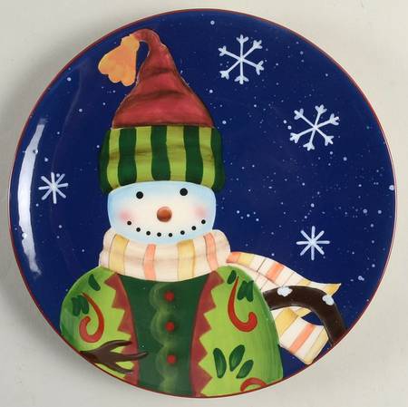 Snowy Friends Salad Plate