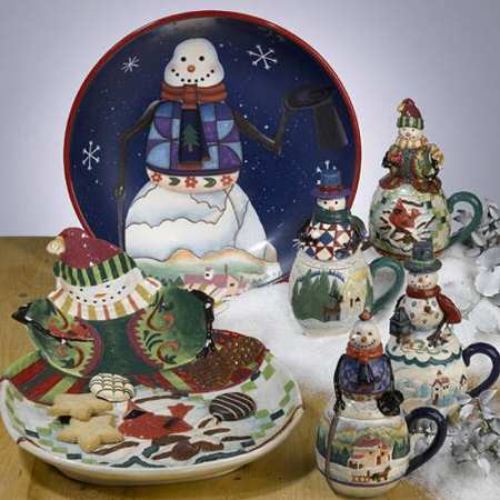 Snowy Friends 13" Pasta Serving Bowl