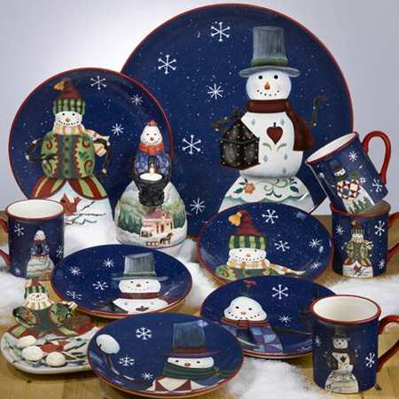 Snowy Friends 17" Chop Plate (Round Platter)